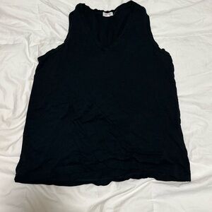 Goldie V Neck Black Sleeveless Top Size L Large